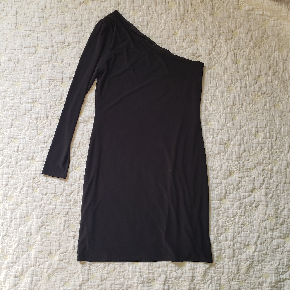 White House Black Market One Long Sleeve Knee Length Stretch Dress